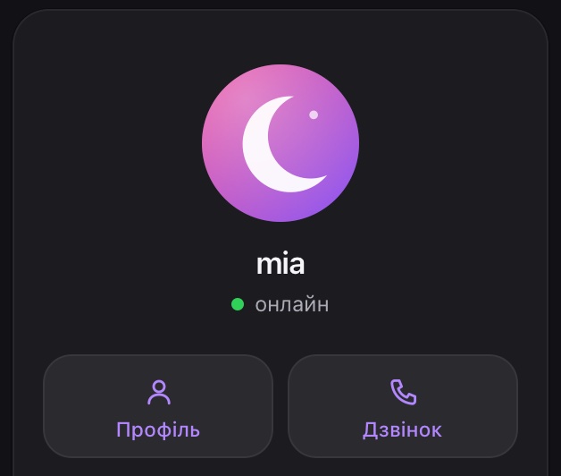 Кнопка «Дзвінок» на панелі чату праворуч